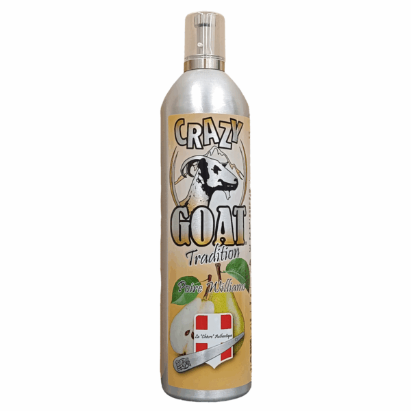 Bouteille de boisson la chèvre Crazy Goat parfum Poire Williams