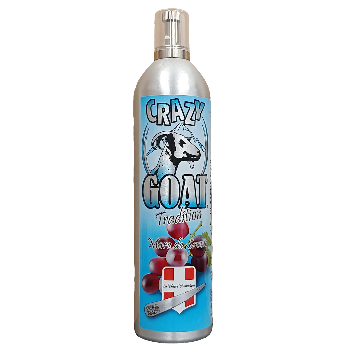 Bouteille de boisson la chèvre Crazy Goat parfum Marc de Savoie