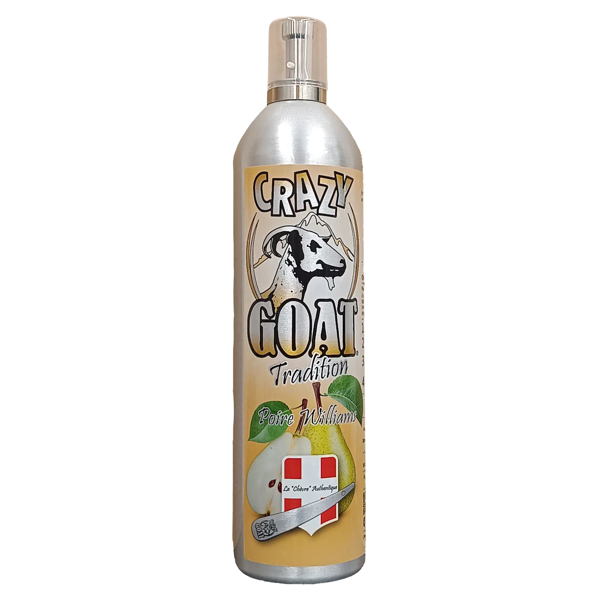 Bouteille de boisson la chèvre Crazy Goat parfum Poire Williams