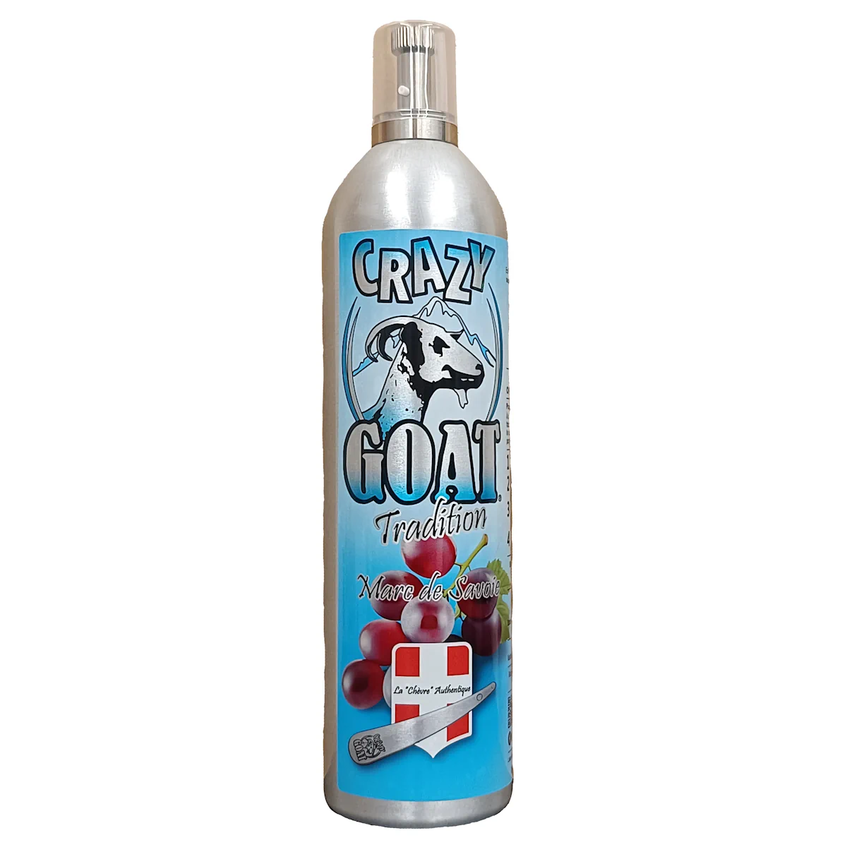 Bouteille de boisson la chèvre Crazy Goat parfum Marc de Savoie