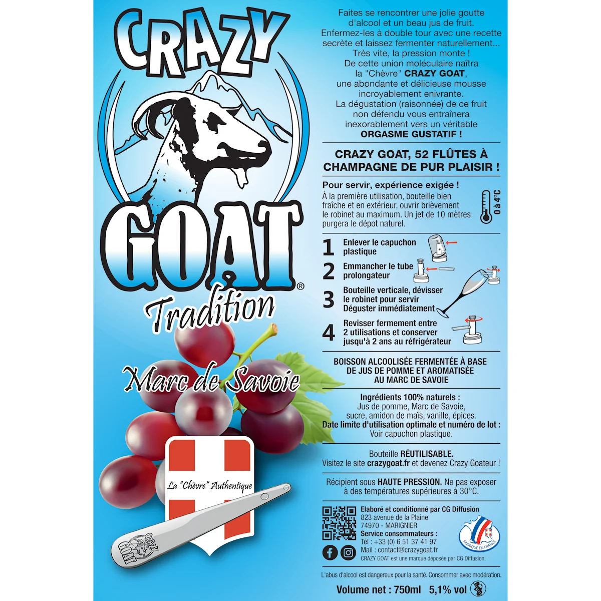 Crazy Goat Pleine Marc de Savoie – Image 2