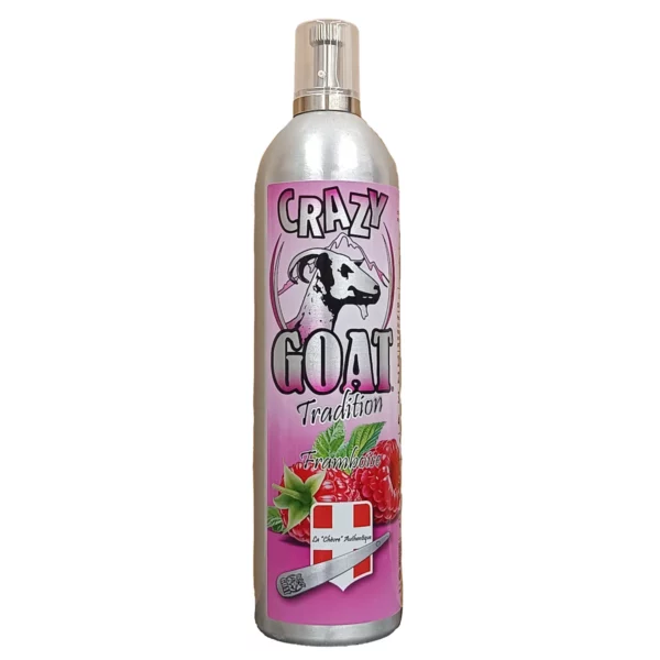 Bouteille de boisson la chèvre Crazy Goat parfum Framboise