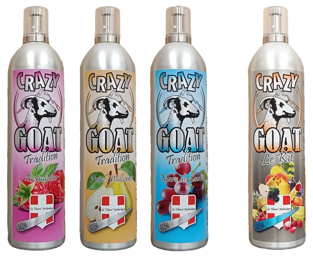 Bouteilles La Chèvre Crazy Goat La Chèvre Crazy Goat - boisson traditionnelle des Alpes